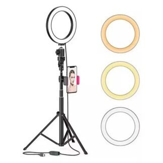 Aro de Luz Led Regulable de 16 cm con con Tripié para Foto y Video